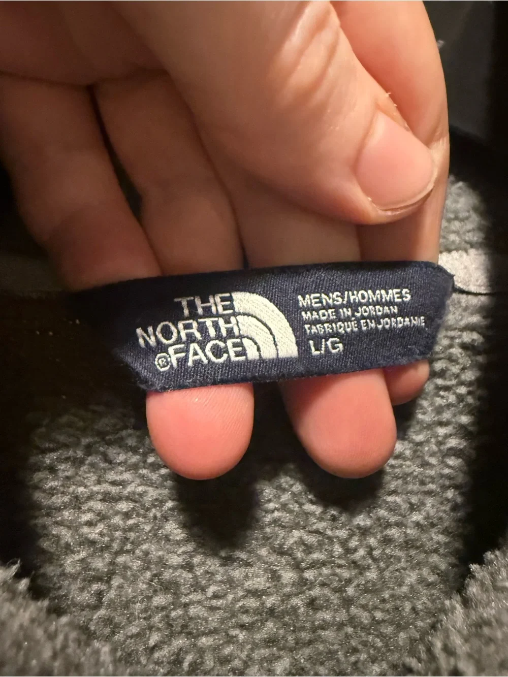 The North Face Heather Gray Embroidered Logo Fleece